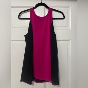 Alice +Olivia hot pink and black flowy top, like new Size S